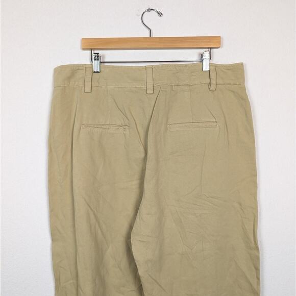 NWT Vince Khaki Sepia Washed Wide Leg Crop Pants Size 16 - Picture 5 of 9
